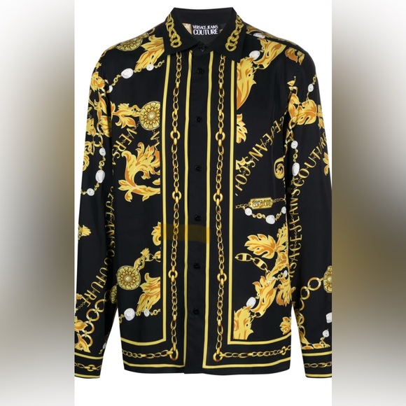 Versace Other - Versace Black and Gold Casual Button Down Shirt
